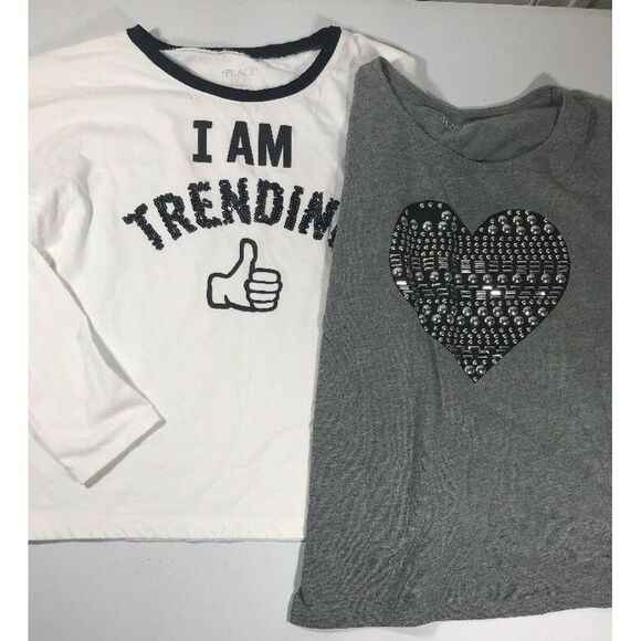 Childrens Place  Girls Studded T Shirt  Size Xlarge 14  - Picture 1 of 6